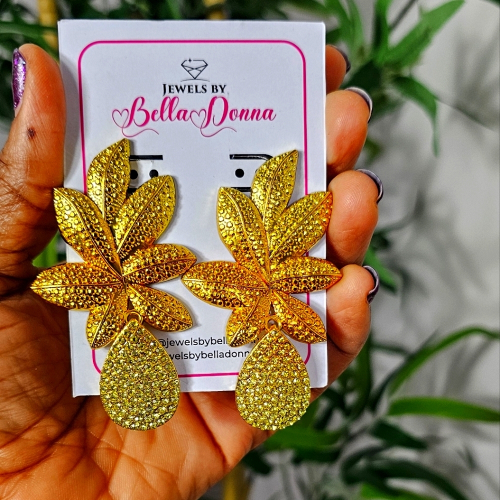 Yellow Fashion Statement Earrings - NWT